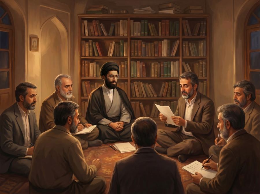 انجمن — صحنه ۲ از قصه ۲۱ «سفینه غزل»